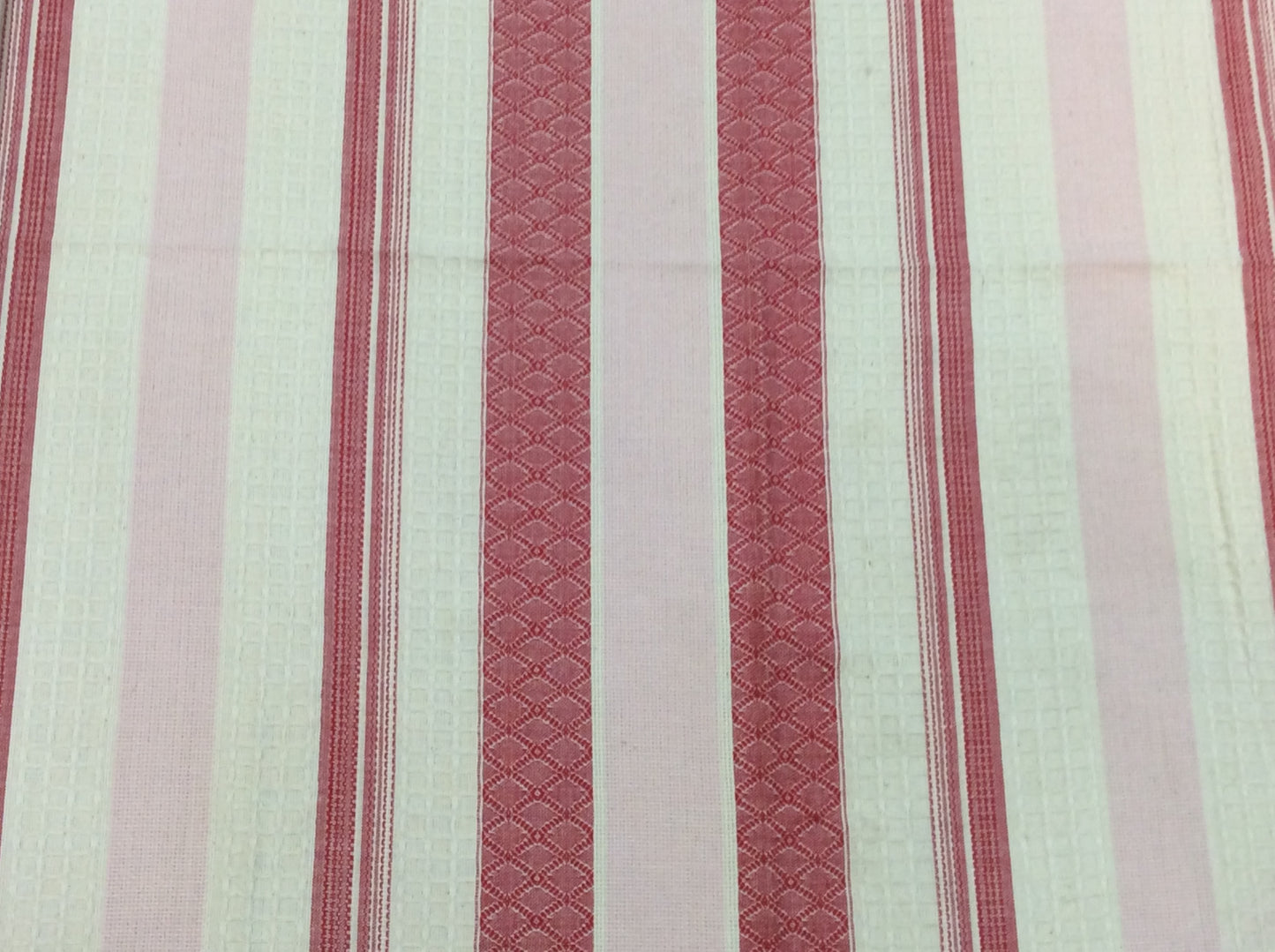 White & Pink lightweight Jacquard Fabric