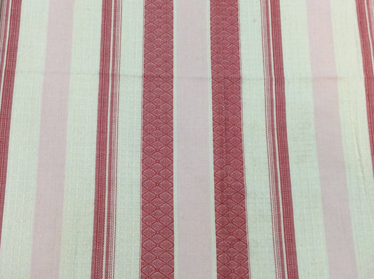 White & Pink lightweight Jacquard Fabric