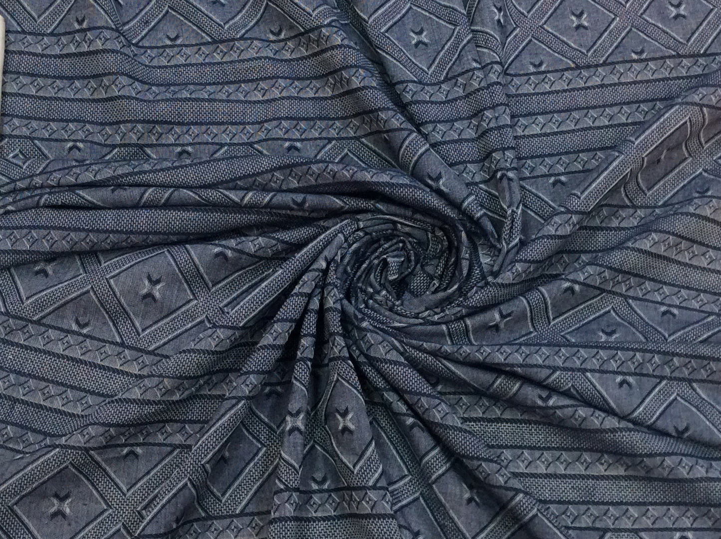 Grey Cotton Lightweight Jacquard