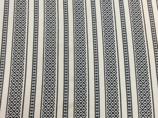 White & Gray lightweight Jacquard Fabric