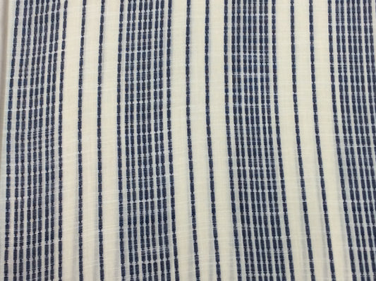 White & Blue lightweight Jacquard Fabric