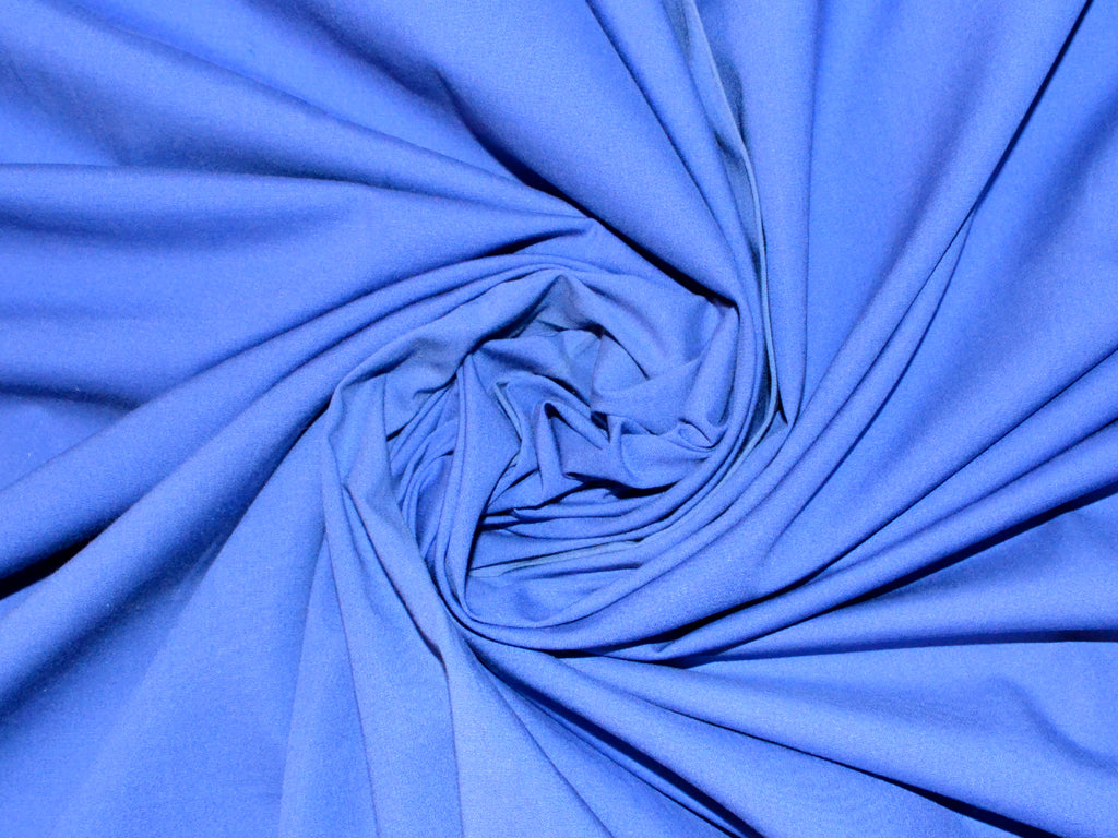 Blue Cotton Poplin Lycra