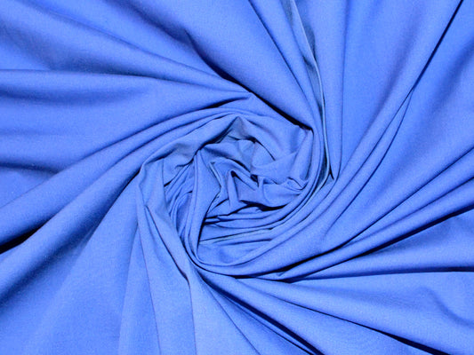 Blue Cotton Poplin Lycra