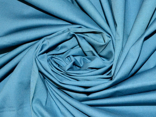 Blue Cotton Poplin Lycra