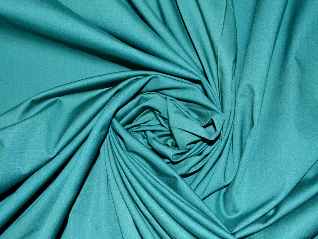 Green Blue Cotton Poplin Lycra