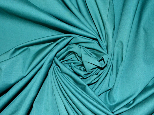 Green Blue Cotton Poplin Lycra