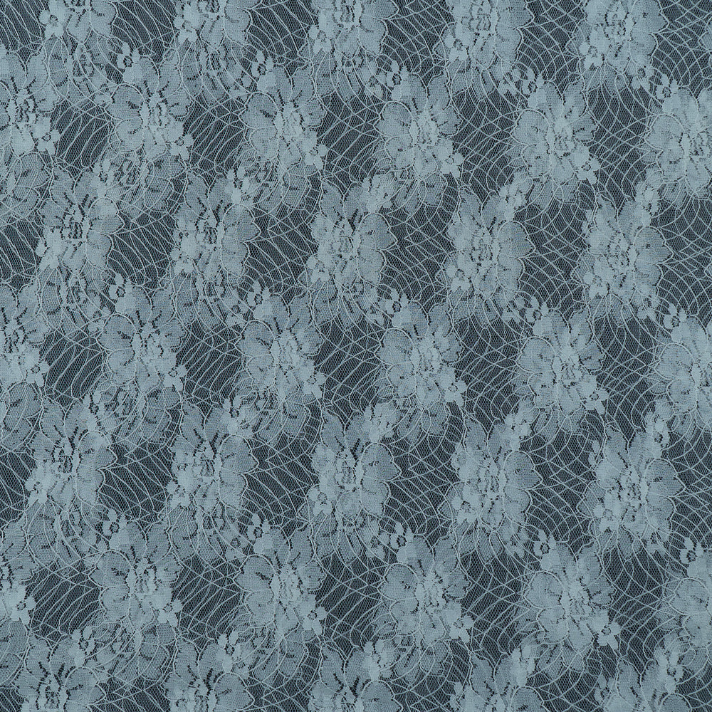White Floral Dyeable Nylon Net (SKU: N-11)