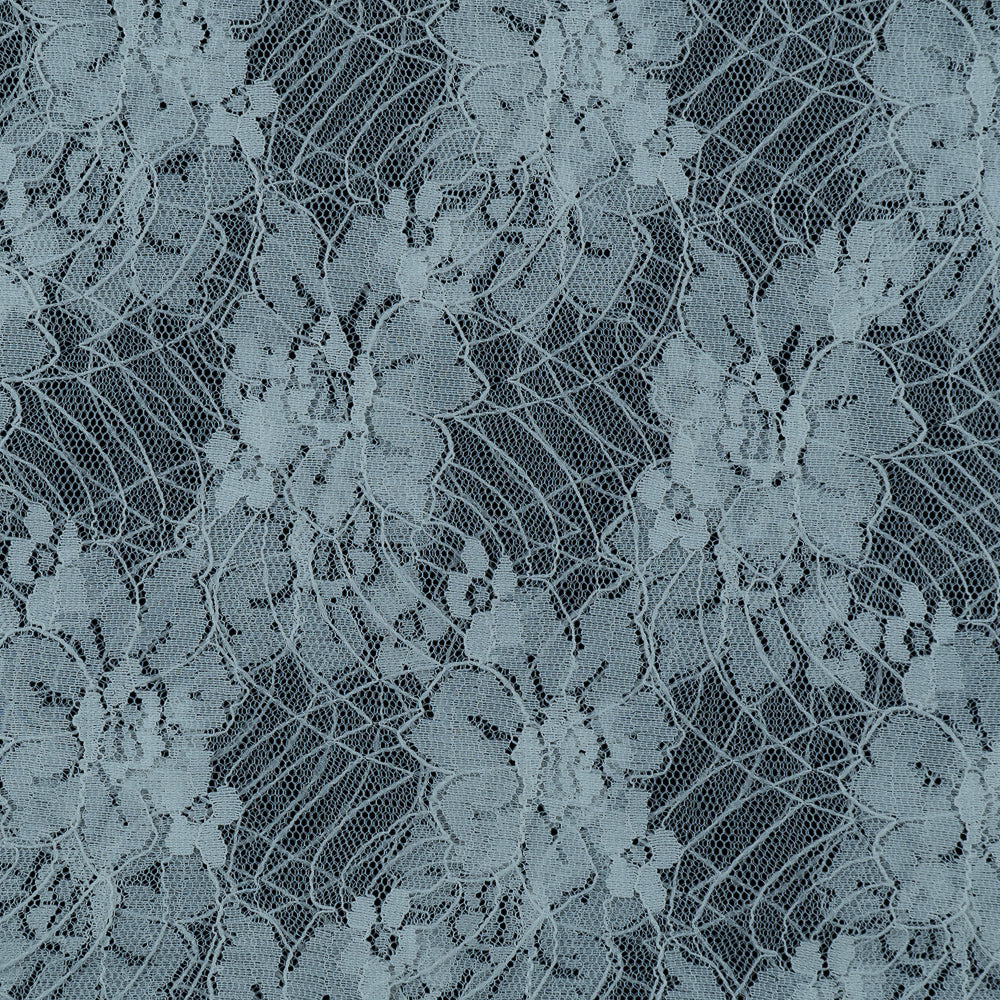 White Floral Dyeable Nylon Net (SKU: N-11)