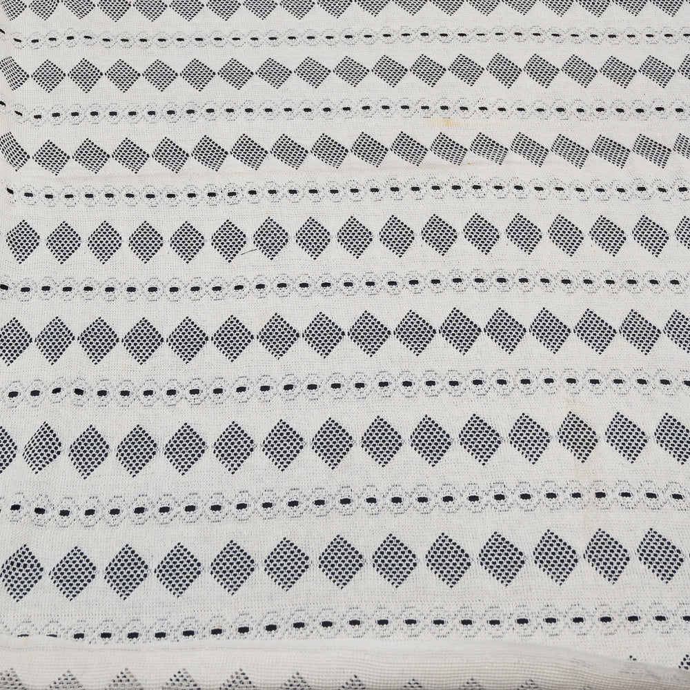 Off White Dimind Design Dyeable Cotton Net (SKU: N-167)