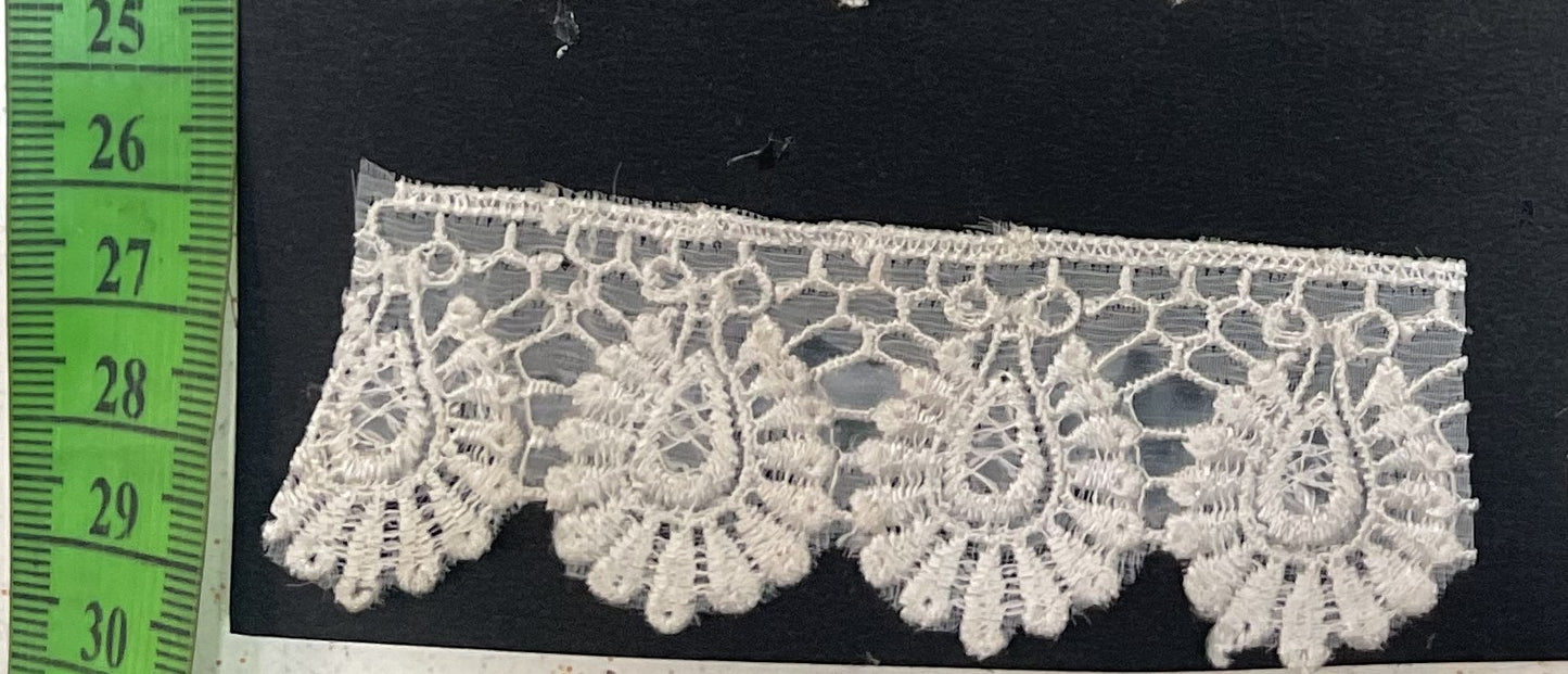 White Cotton Dyeable Net Lace (Sku: N-55)