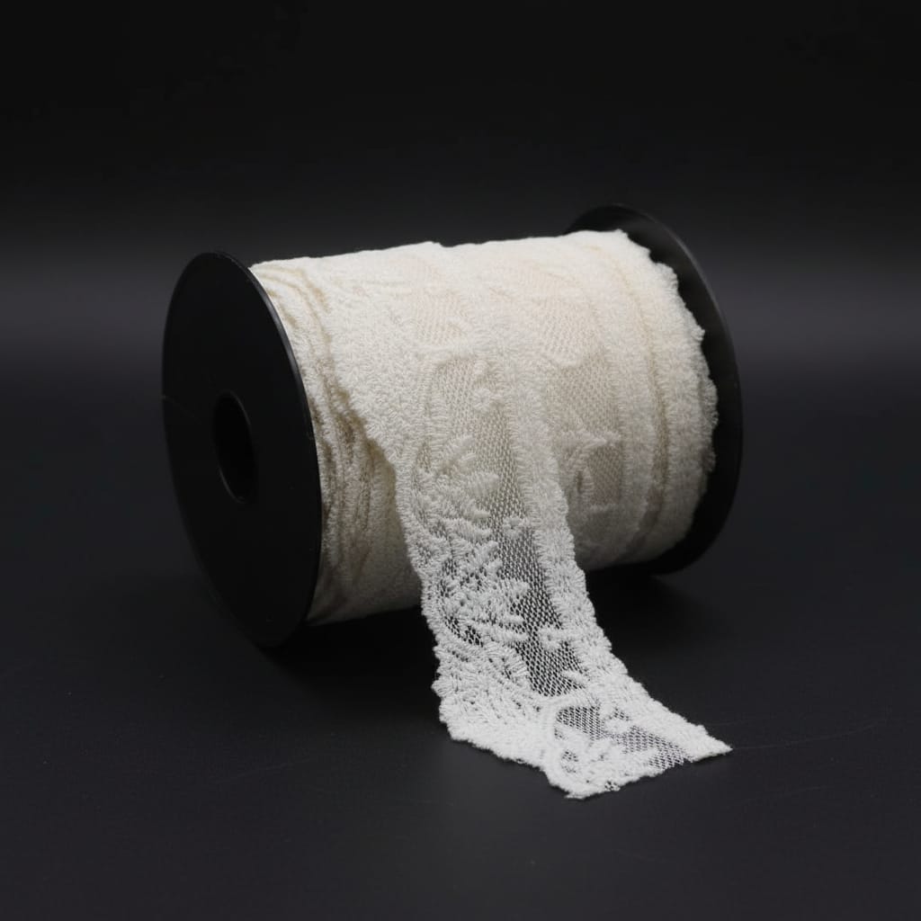 White Cotton Dyeable Net Lace (Width : 1.5 Inch & Sku: NL-10)