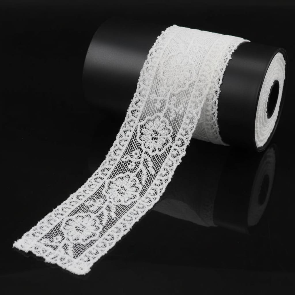 White Cotton Dyeable Net Lace (Width : 1 Inch & Sku: NL-11)