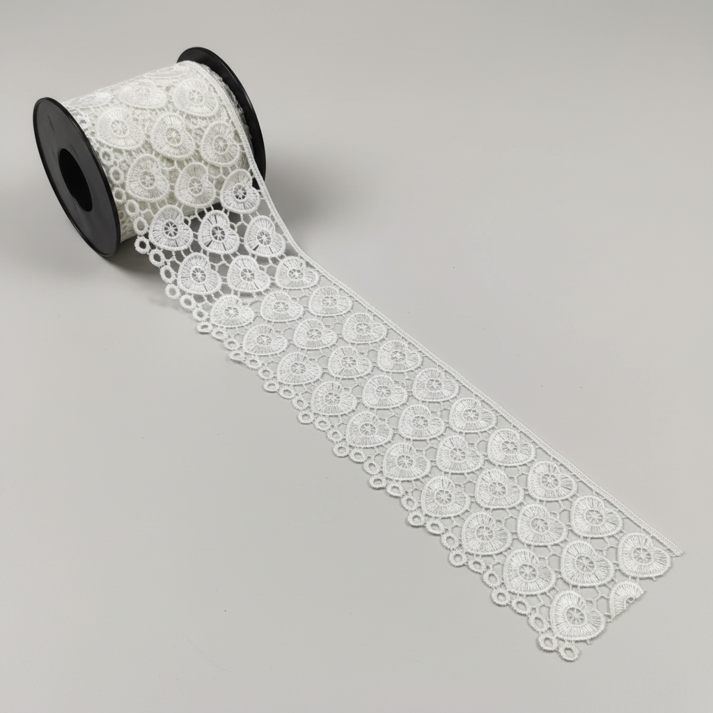 White Polyester Lace ( Width 3 Inch & SKU: P-196 )