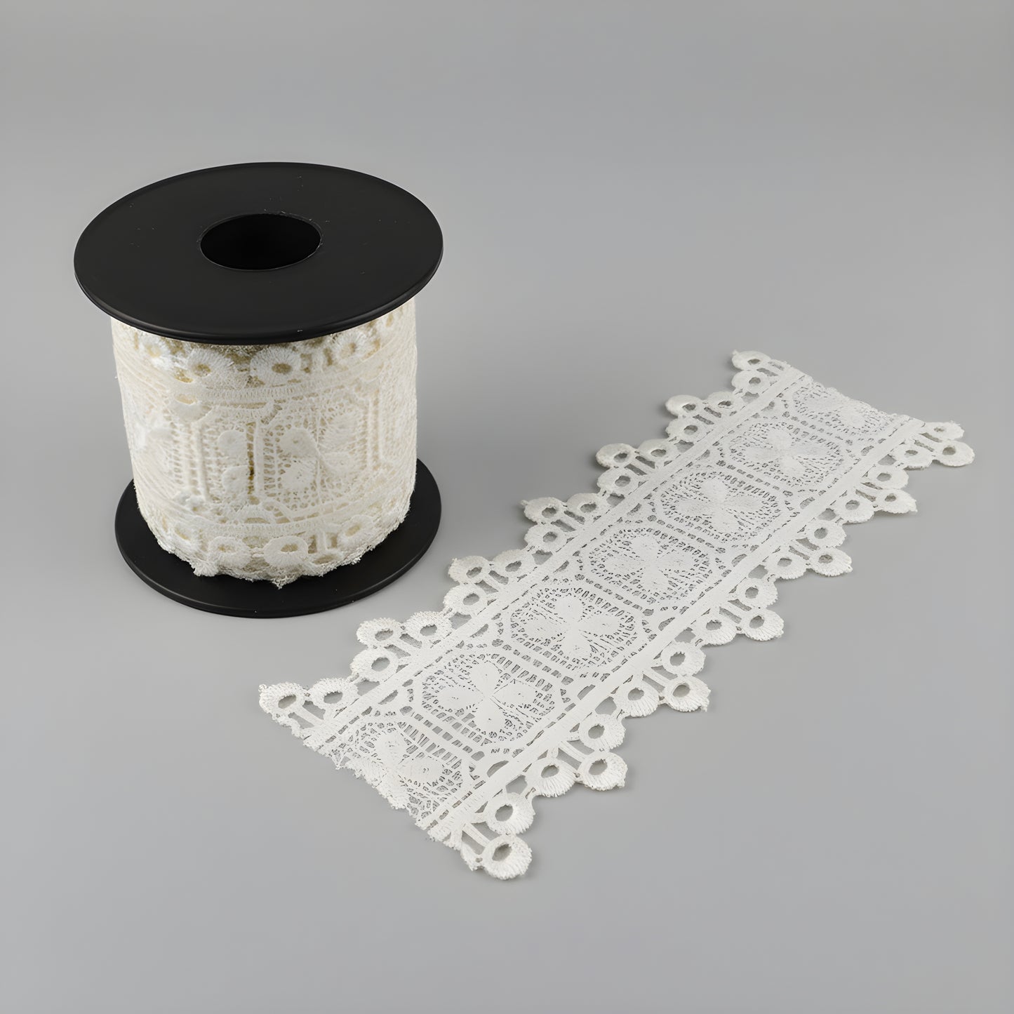 White Polyester Lace (Width : 3.5 Inch & P-233)