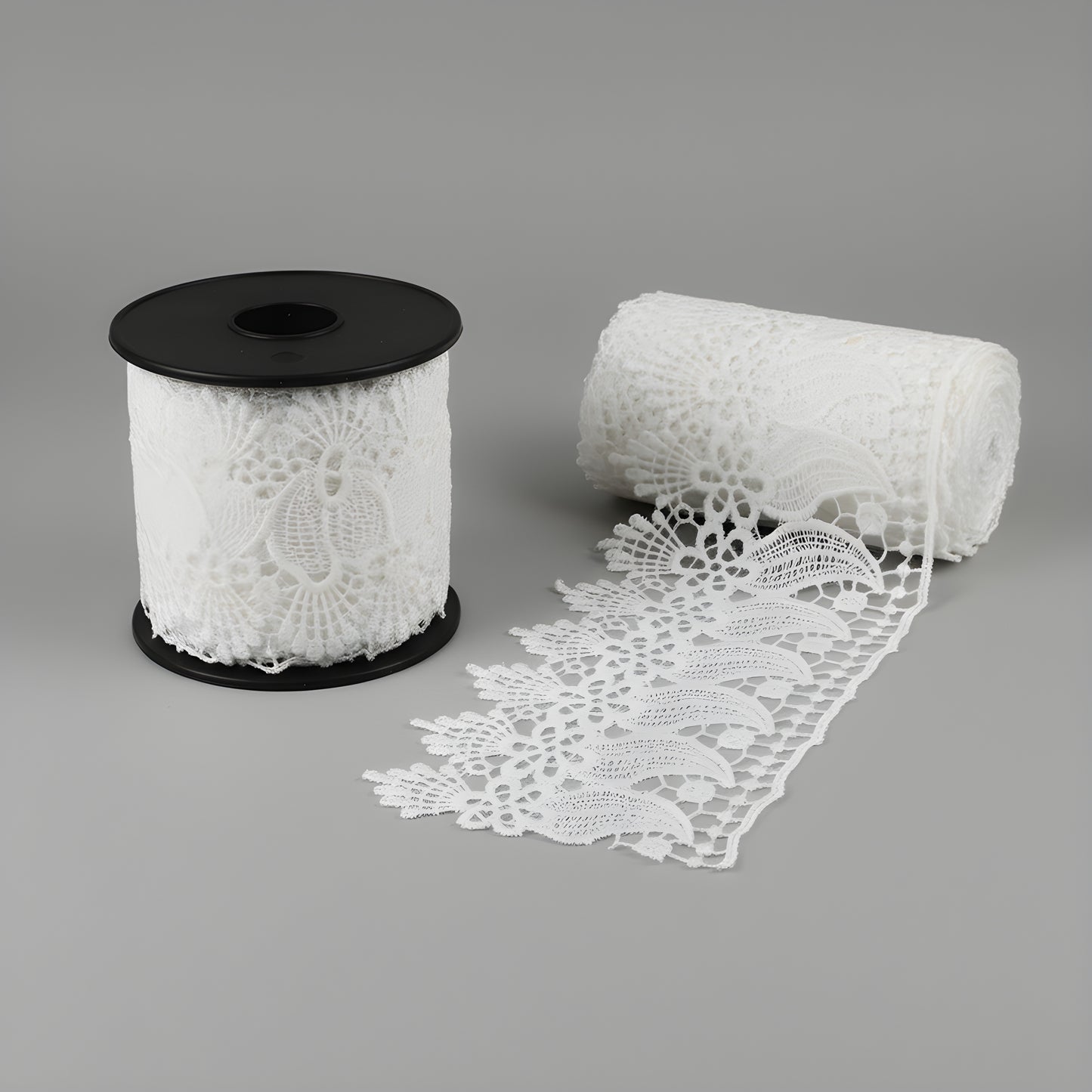 White Polyester Lace (Width : 3.5 Inch & P-235)