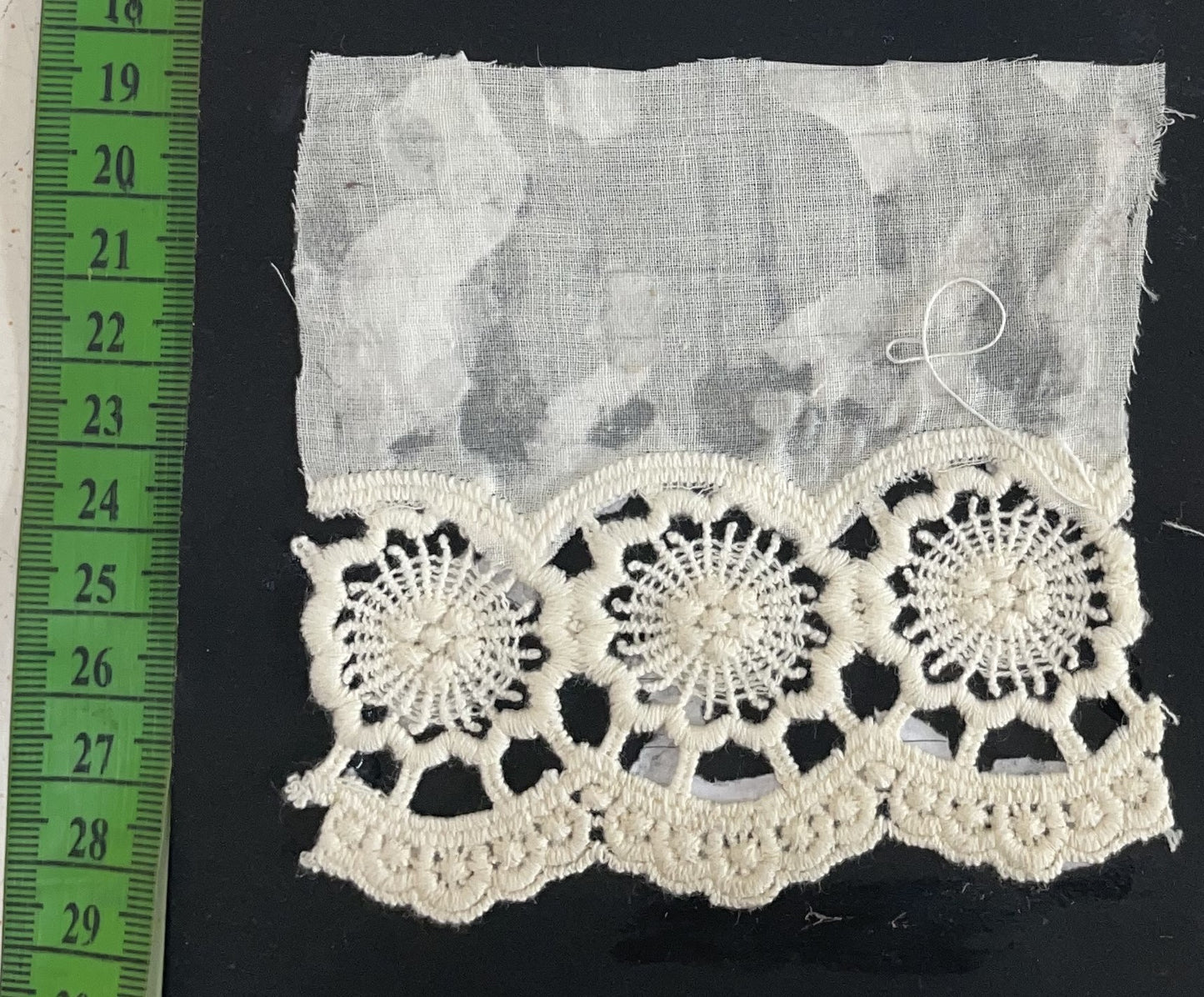 White Cotton Dyeable Schiffli Lace (Sku: S-11)