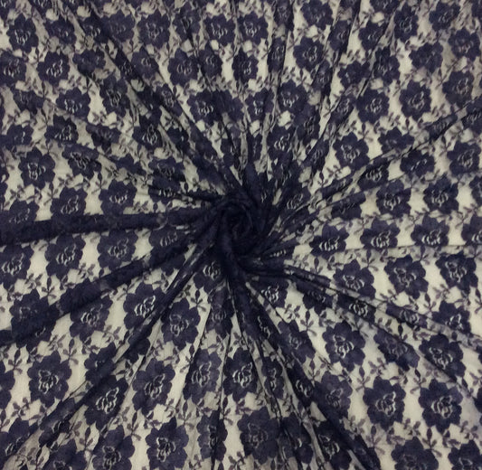 White And Blue Nylon Net Dyed & Dyeable (Sku: S-116)