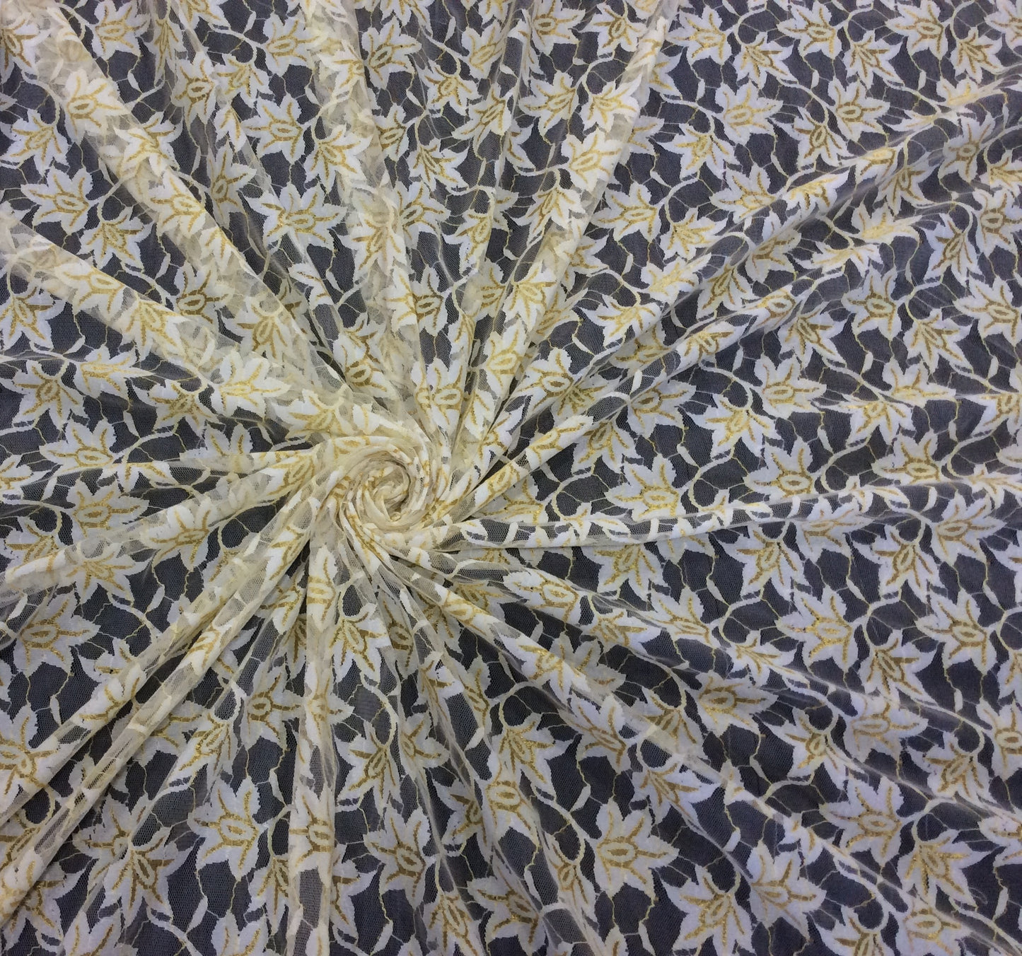 White Nylon Net Dyed & Dyeable (Sku: S-124)