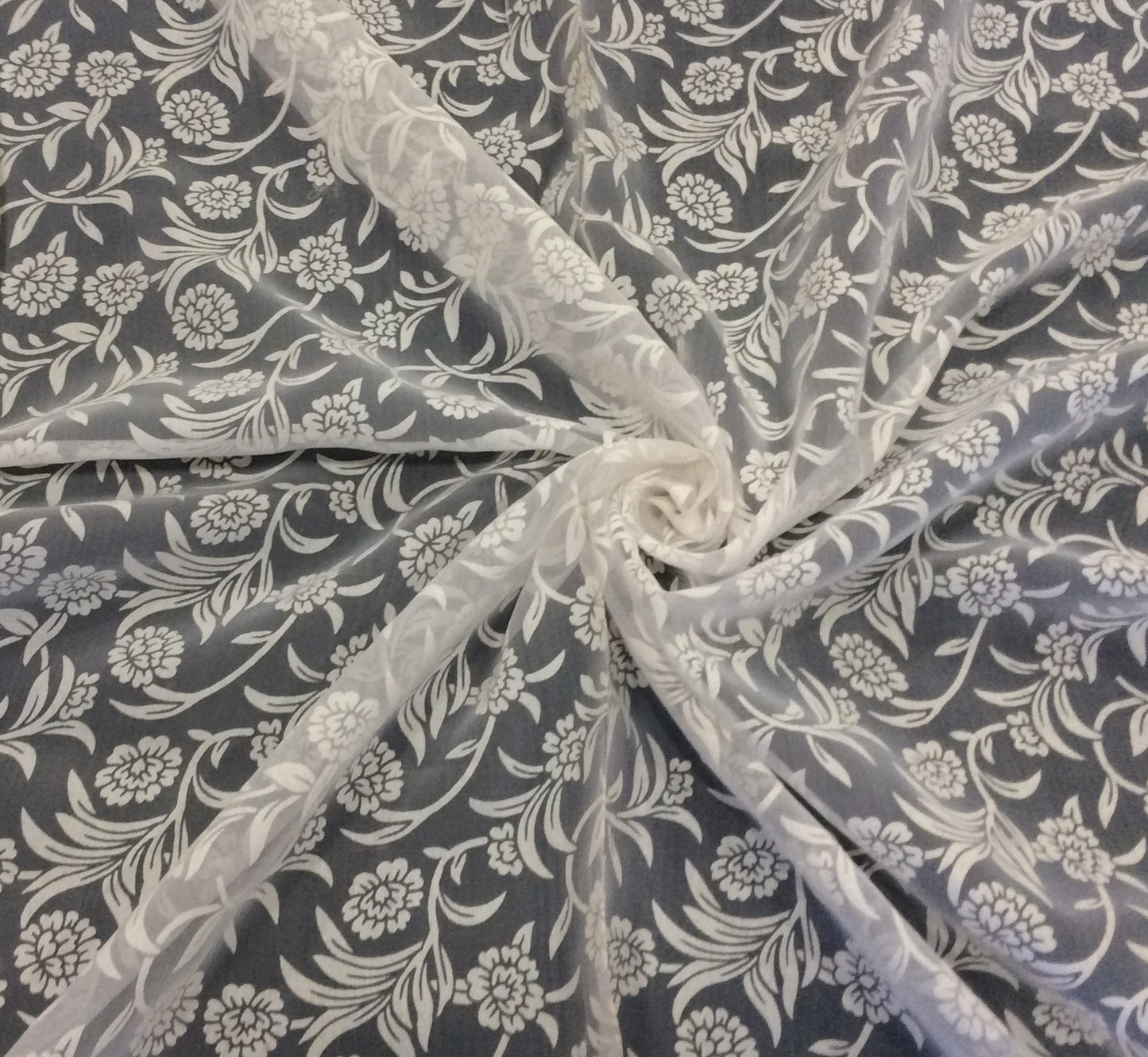 White Nylon Net Dyed & Dyeable (Sku: S-130)
