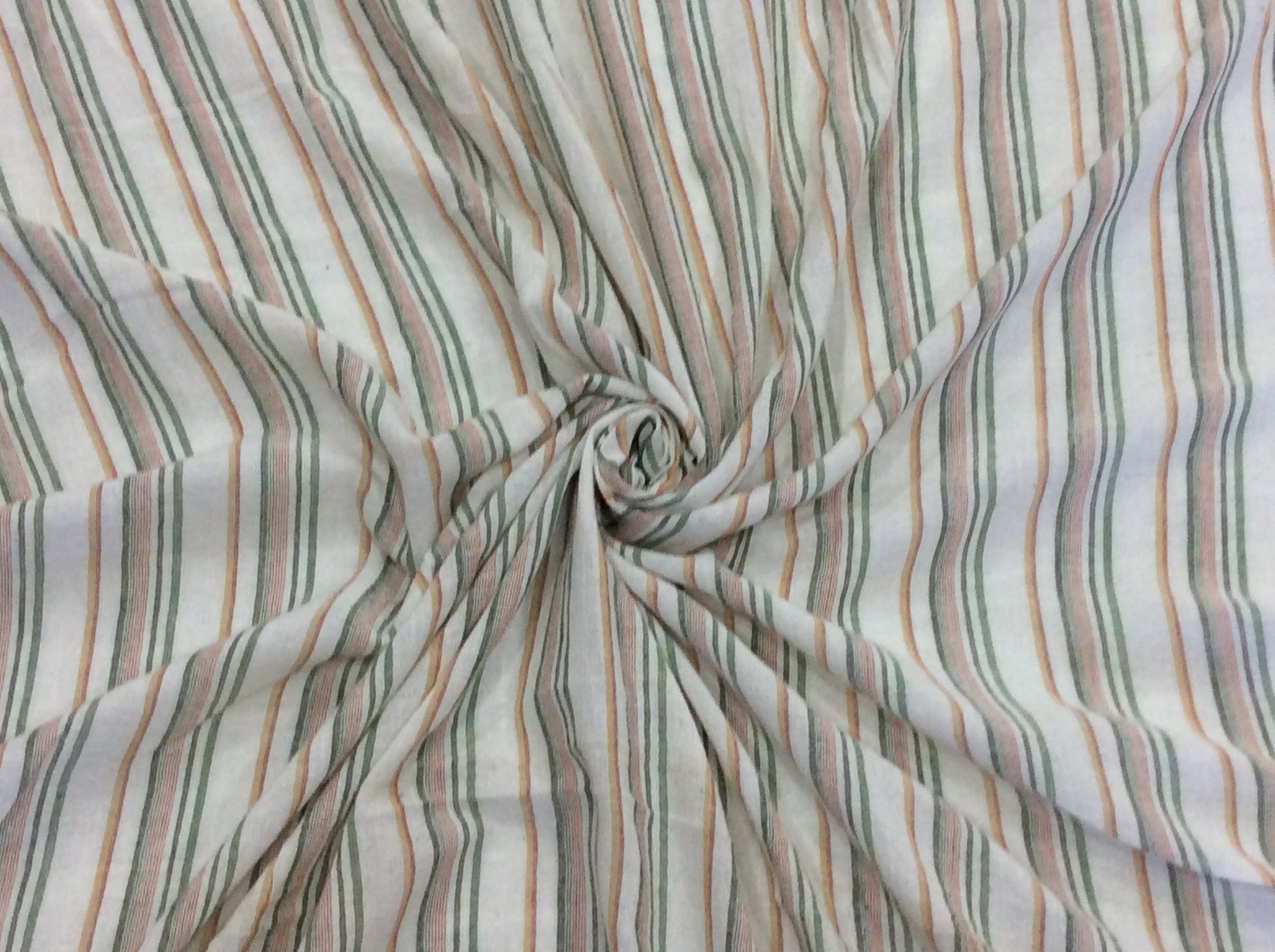 White Cotton Crepe Checks Stripes (Sku: S-17)
