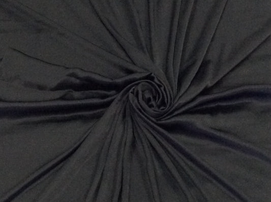 Black Satin Dyed Polyester (Sku: S-237)