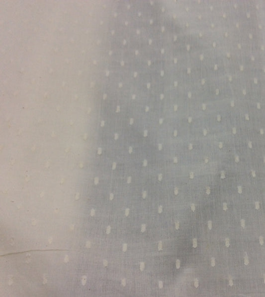 Greige Natural Swiss Dot Cotton Dyeable
