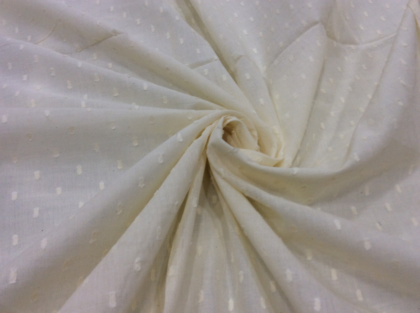 Greige Natural Swiss Dot Cotton Dyeable