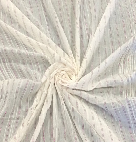 White Cotton Leno Self Dyeable (Sku: S-47)