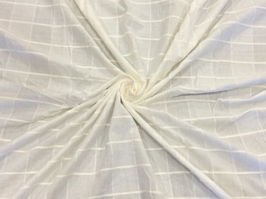 White Cotton Leno Self Dyeable (Sku: S-50)