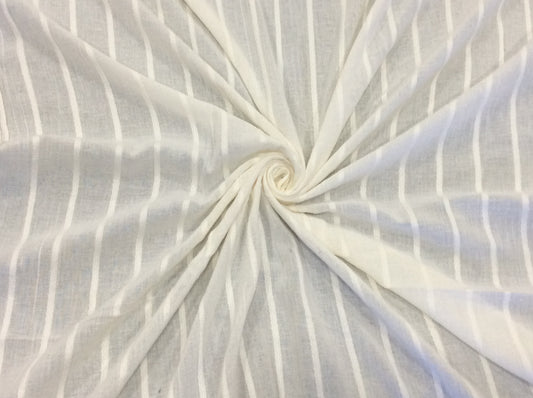 White Cotton Leno Self Dyeable (Sku: S-56)