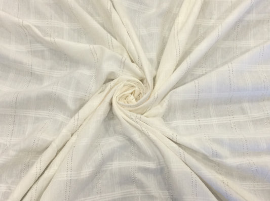 White Cotton Leno Self Dyeable (Sku: S-58)