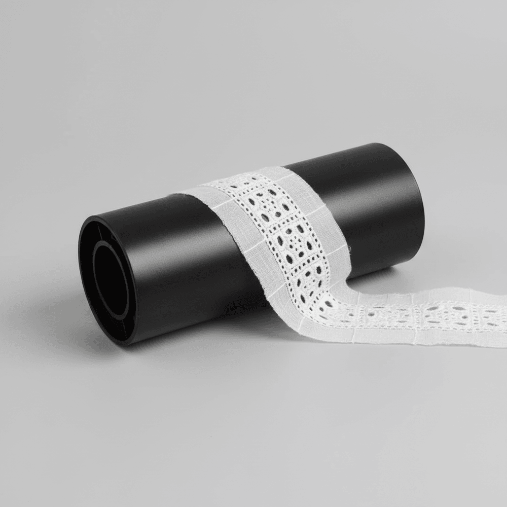 White Cotton Dyeable Schiffli Lace (Width : 2 Inch & Sku: S-6)