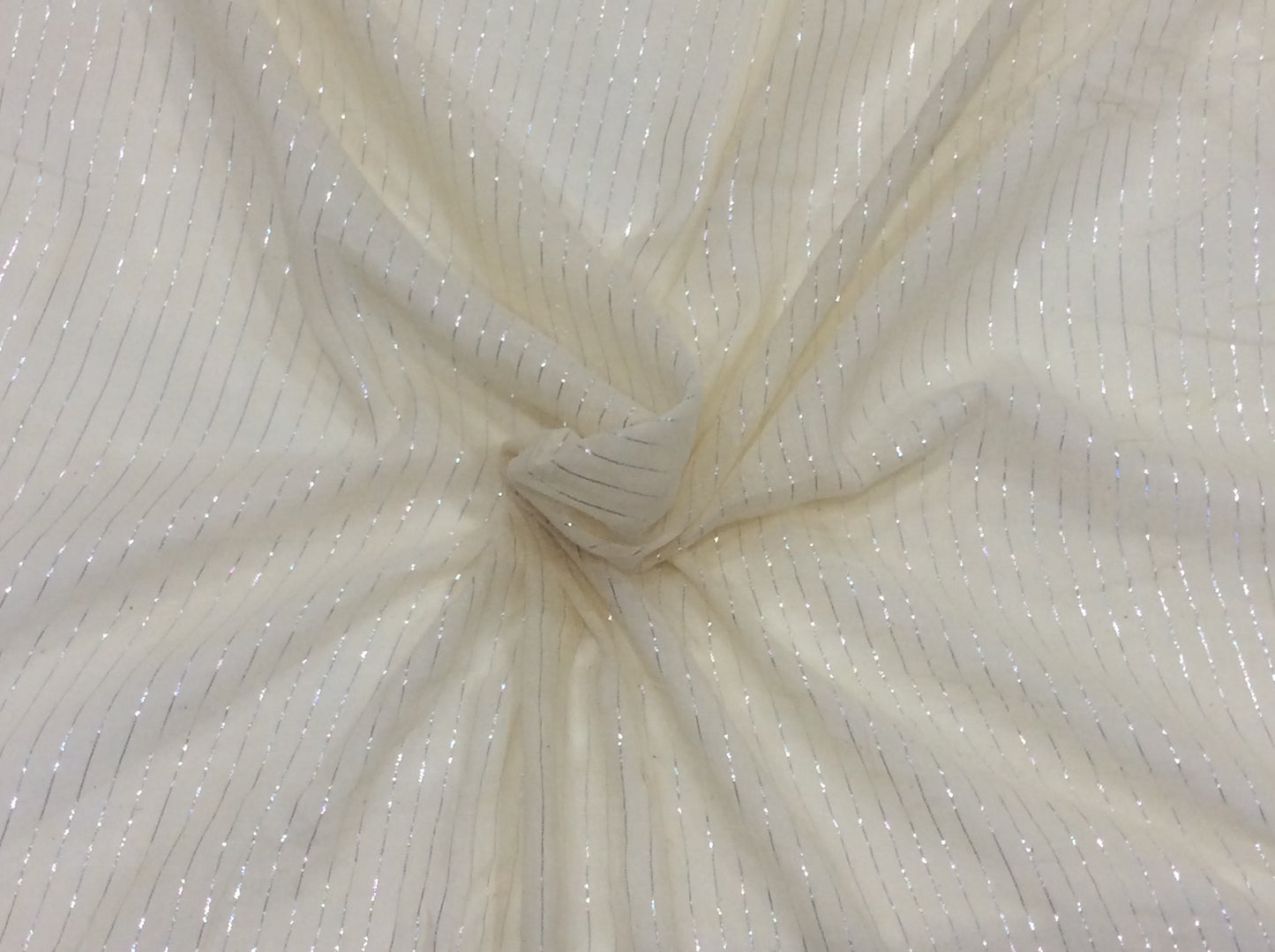 White Cotton Lurex Dyeable (Sku: S-67)