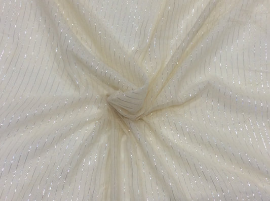 White Cotton Lurex Dyeable (Sku: S-67)