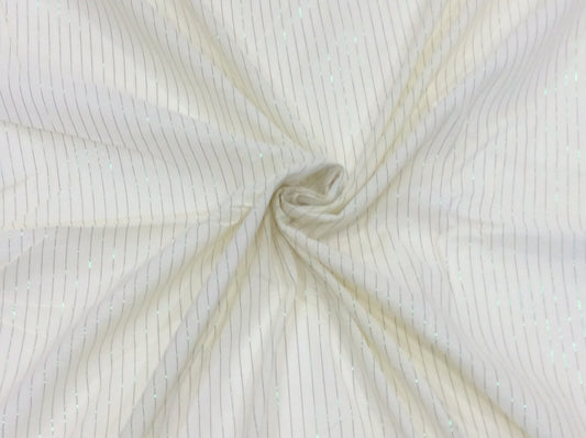 White Cotton Lurex Dyeable (Sku: S-68)