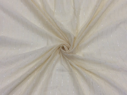 White Cotton Lurex Dyeable (Sku: S-71)