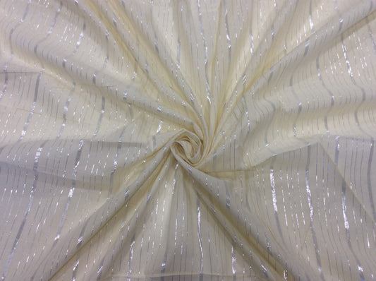 White Cotton Lurex Dyeable (Sku: S-74)