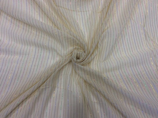 White Cotton Lurex Dyeable (Sku: S-75)