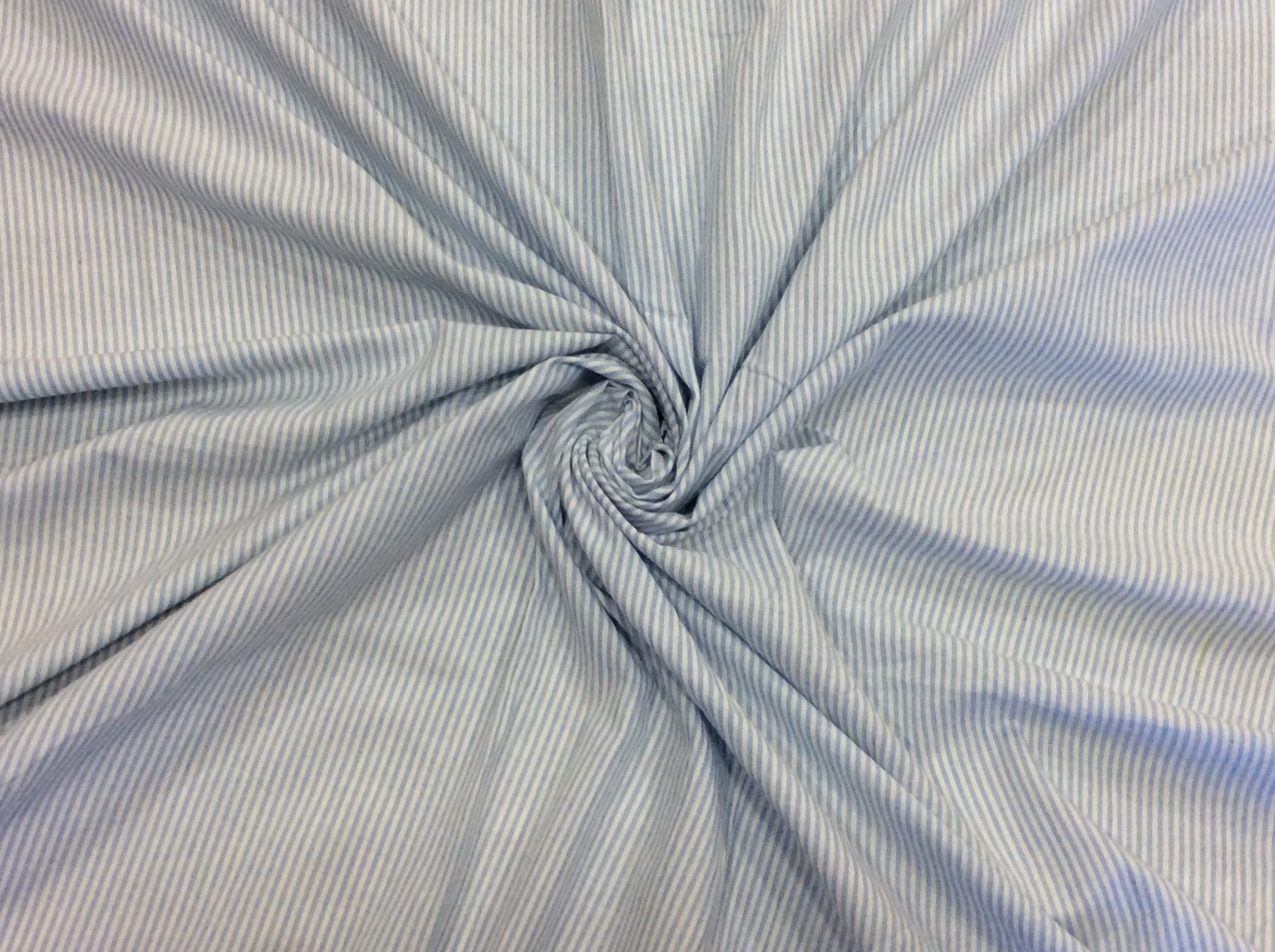 White And Blue Cotton Checks Stripe (Sku: S-7)
