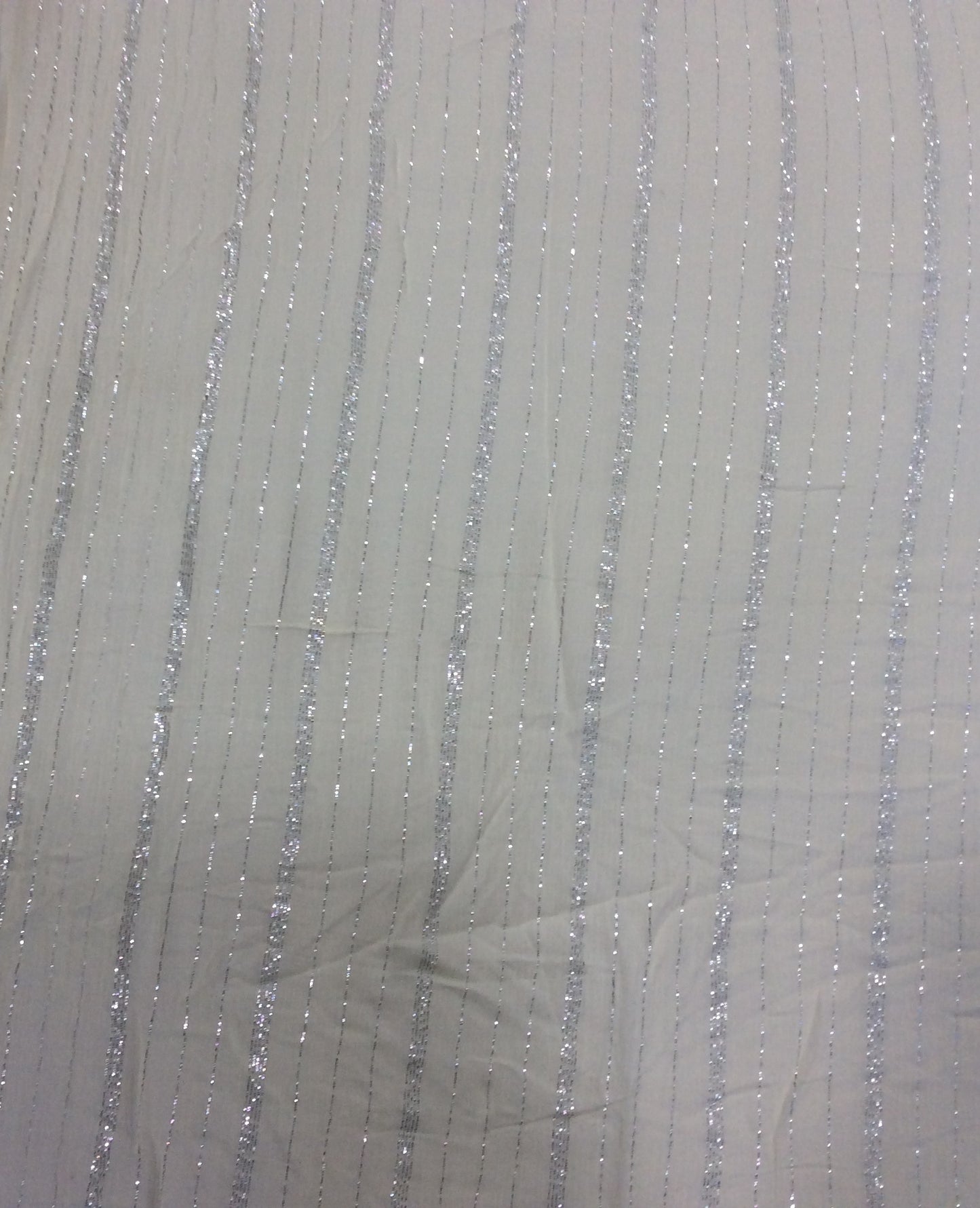 White Cotton Lurex Dyeable (Sku: S-82)