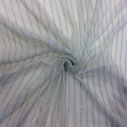 White Cotton Lurex Dyeable (Sku: S-84)