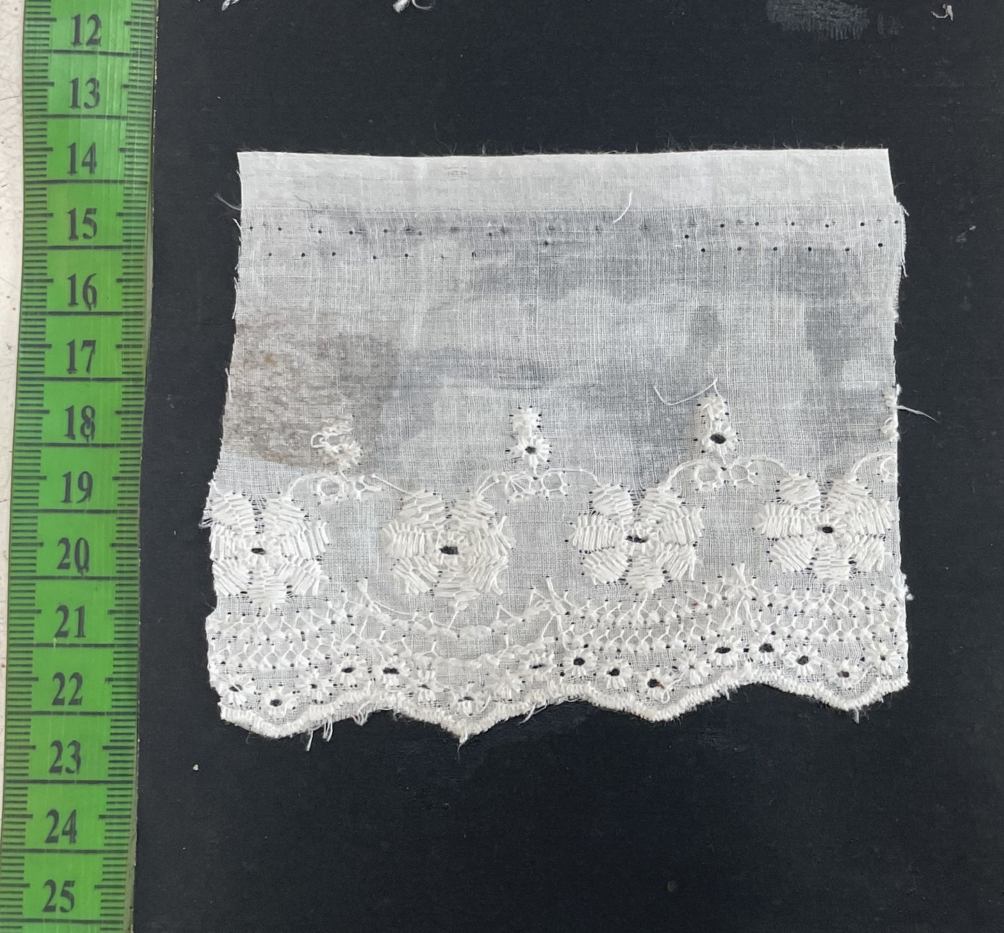 White Cotton Dyeable Schiffli Lace (Sku: S-85)