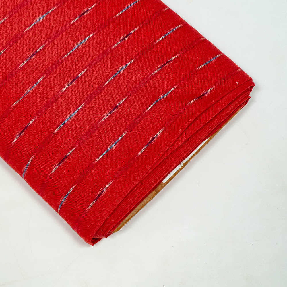 Red Color Cotton Handloom Ikat (SKU: I-819)