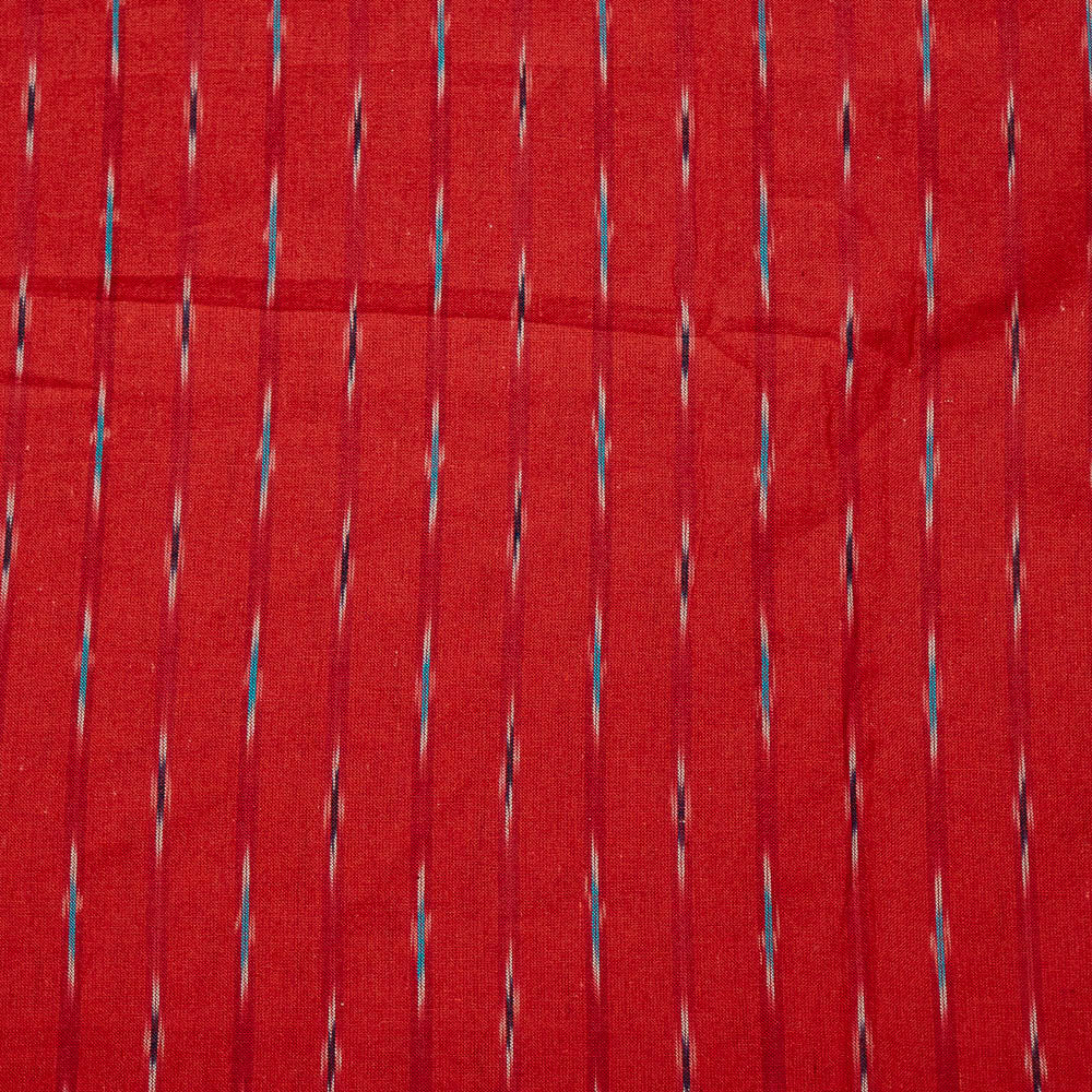 Red Color Cotton Handloom Ikat (SKU: I-819)