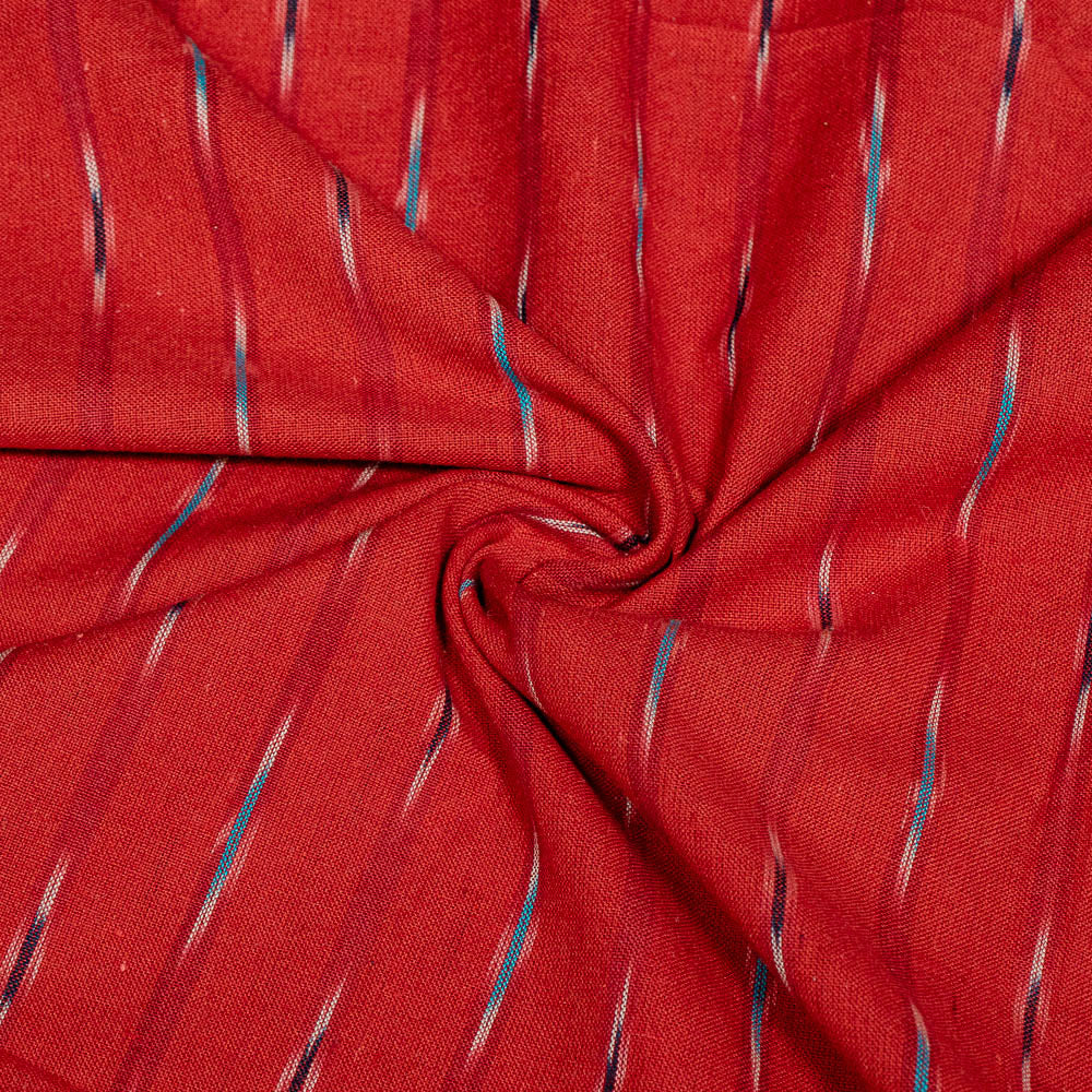 Red Color Cotton Handloom Ikat (SKU: I-819)