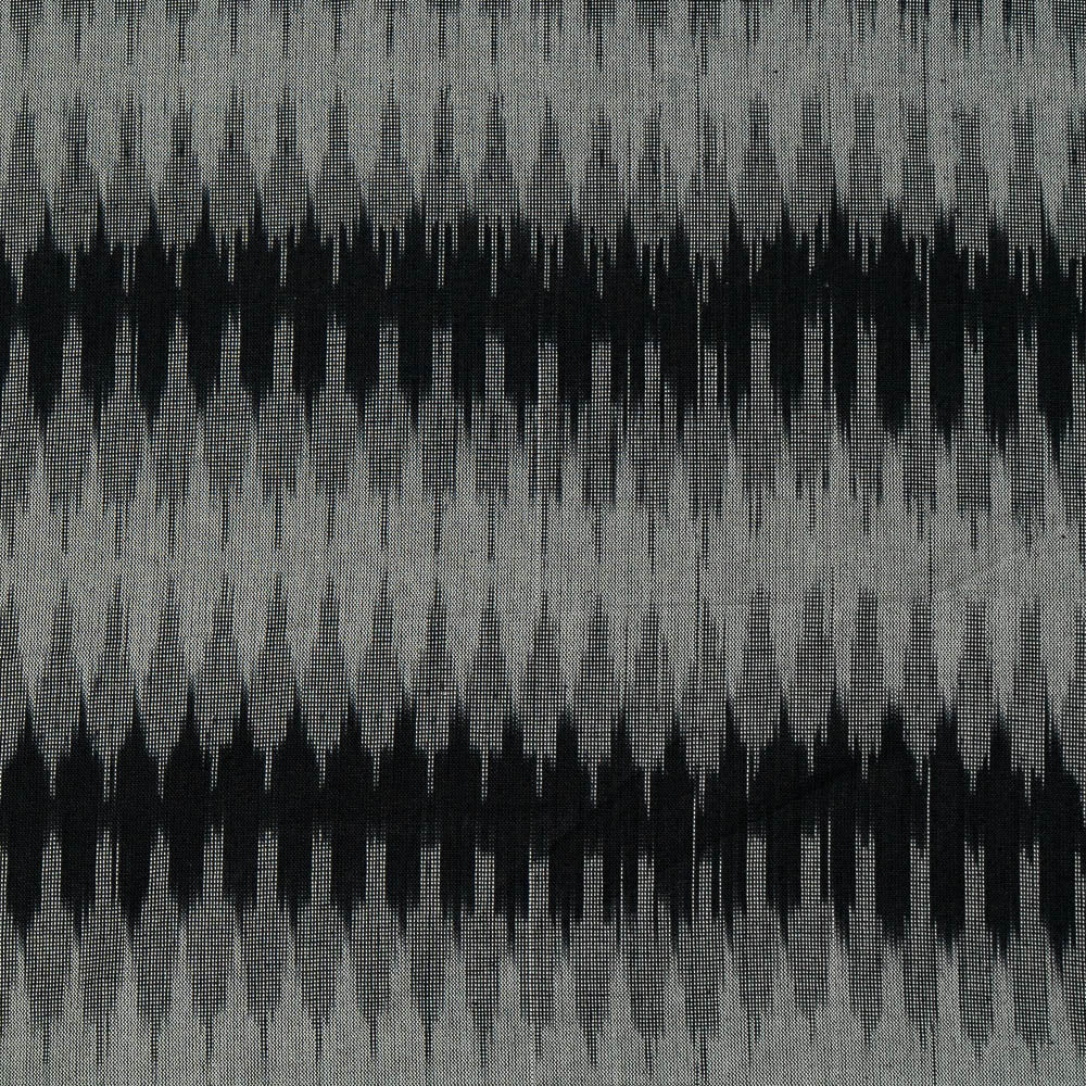 Black & Grey Cotton Handloom Woven Ikat (Sku: I-81)