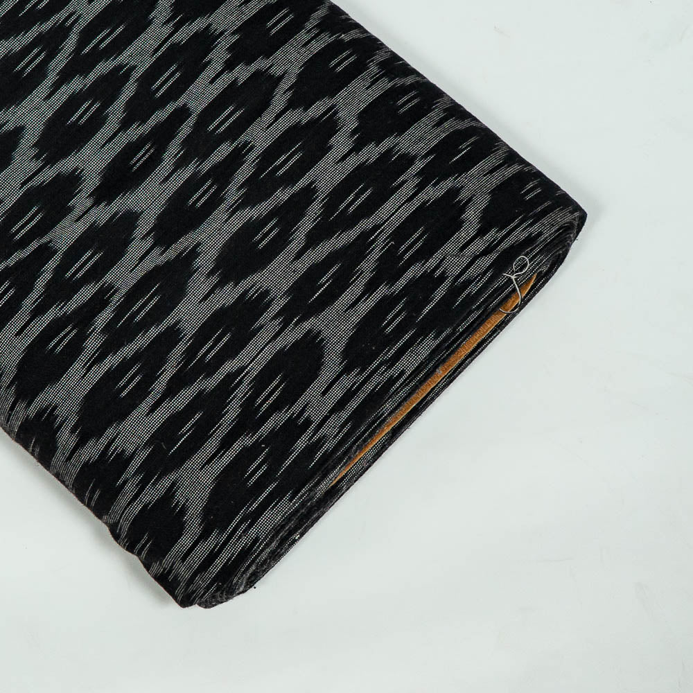 Grey & Black Cotton Handloom Ikat (SKU: I-841)