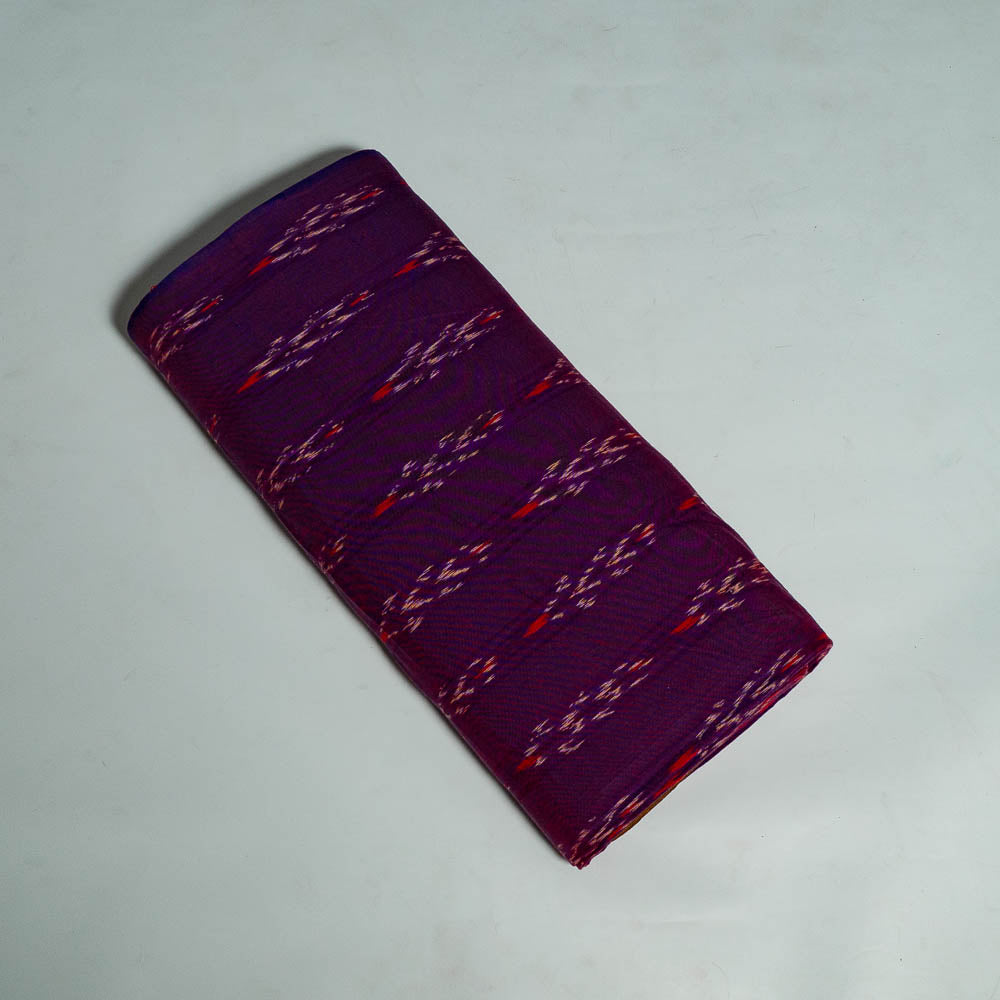 Wine color Cotton Handloom Ikat (SKU: IK-254)