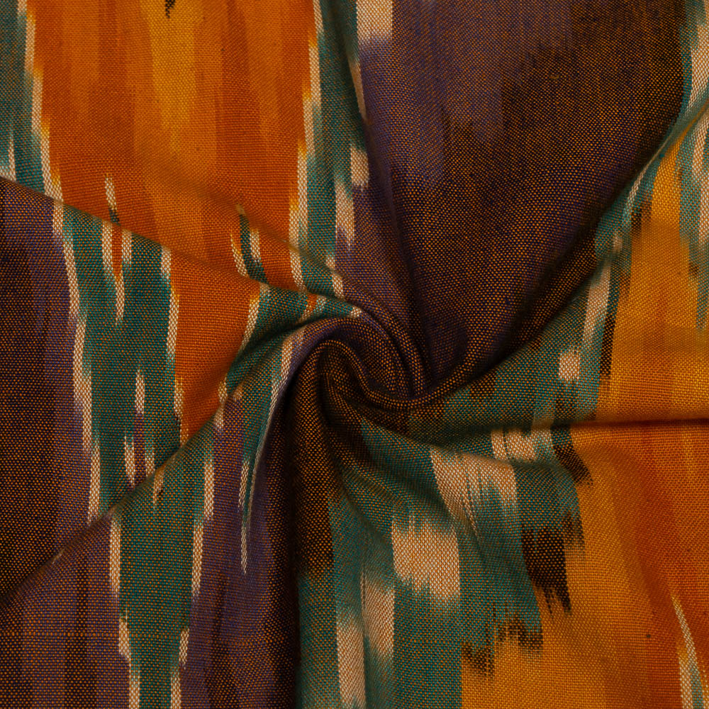 Multicolor Big Pattern Thick Cotton Handloom Ikat (SKU: IKK-581)