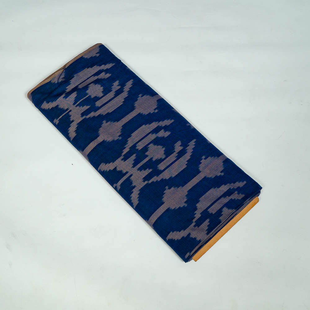 Blue color Big Pattern Fine Cotton Handloom Ikat (SKU: IKK-600)
